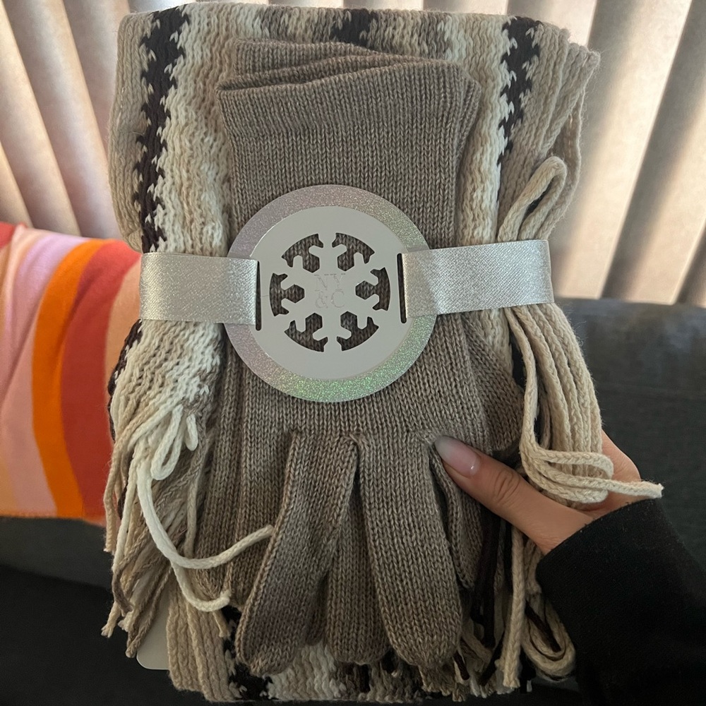 Brand new scarf and glove set from NY&C
